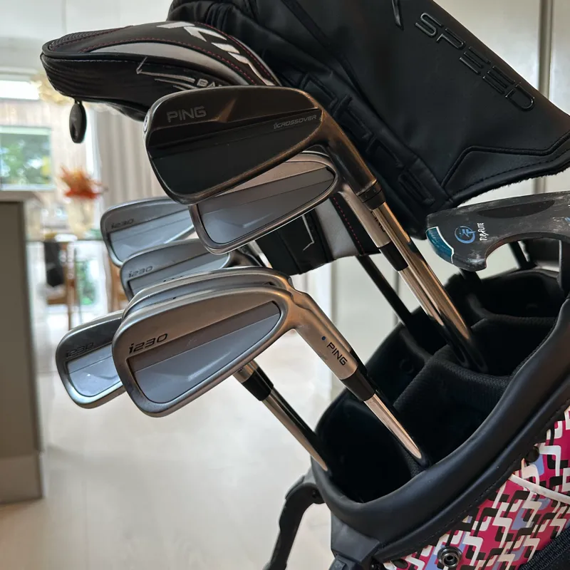 Komplett järnset, driving iron och Driver