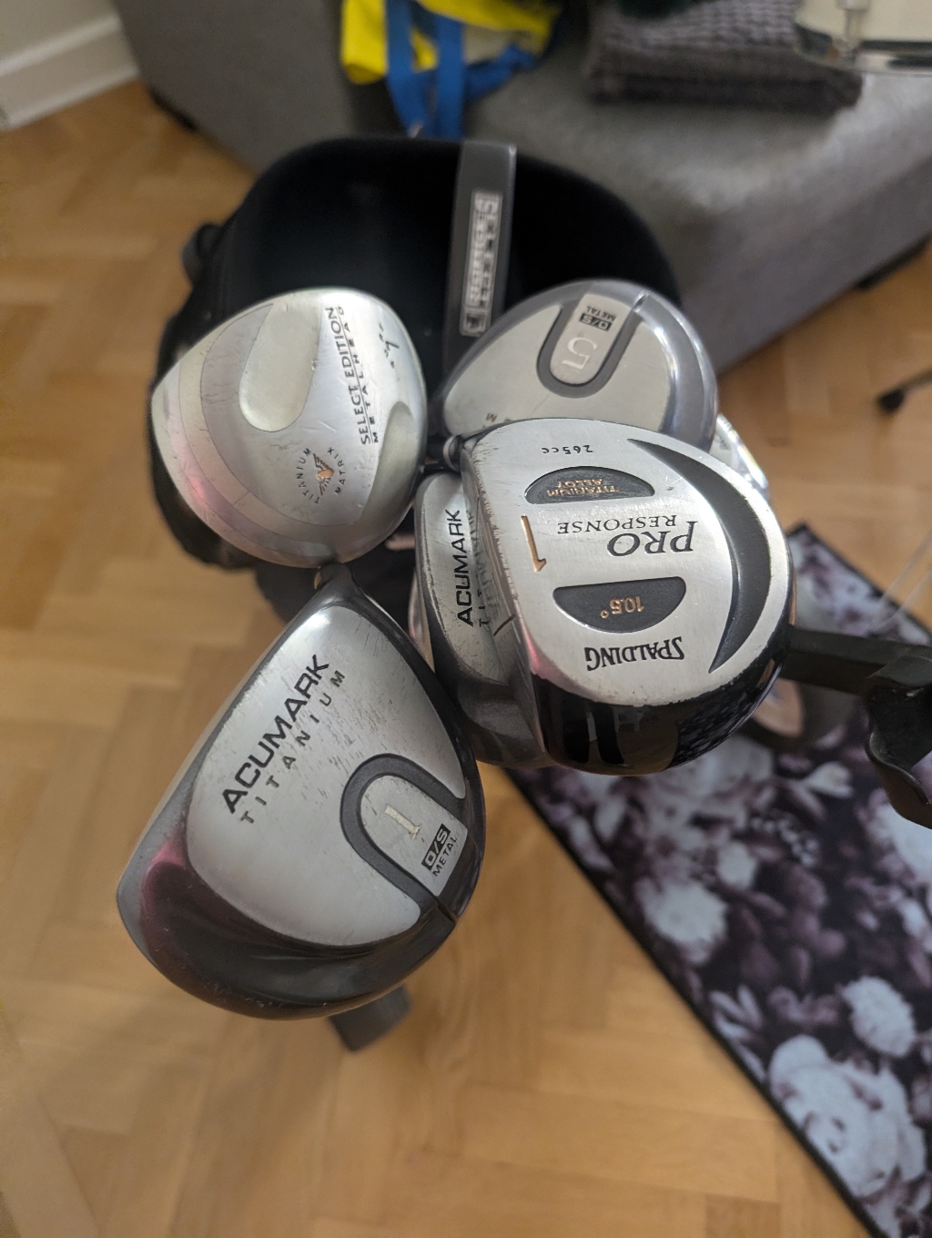 Golfset inkl vagn och väska. thumbnail 2